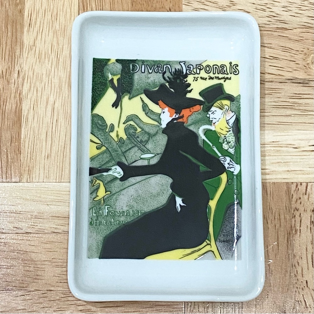 LIMOGES France Toulouse Lautrec “Porcelaines Florence” Small Trinket Soap Dish